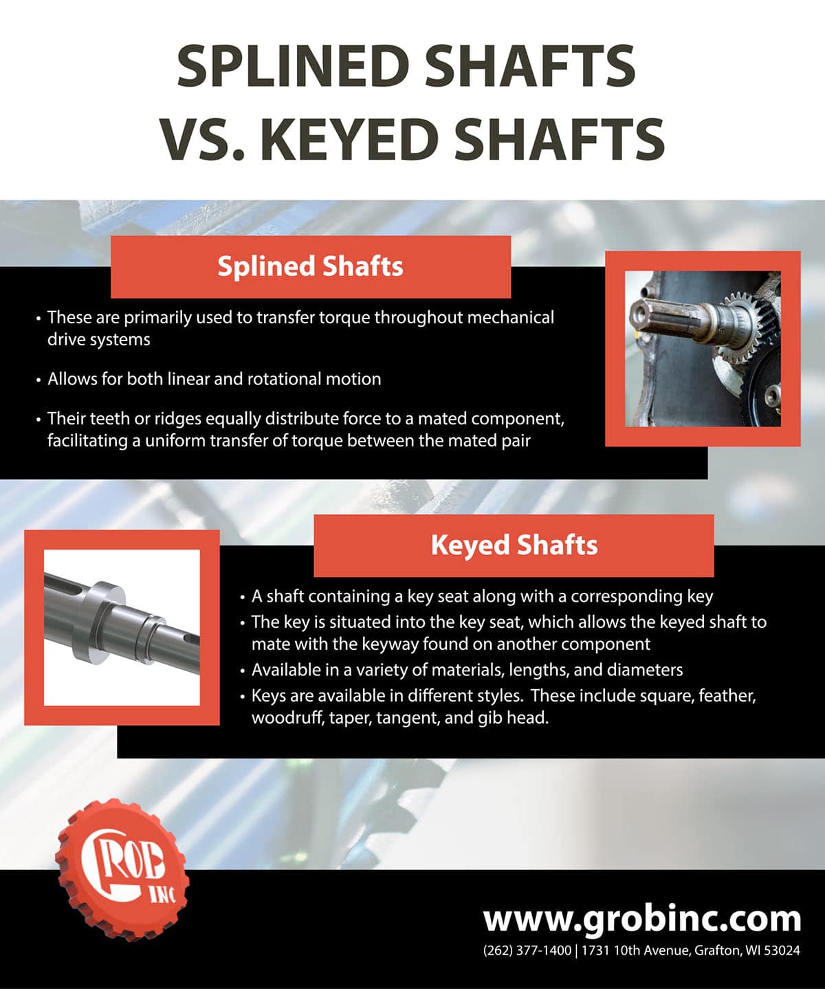 Splined Shafts vs. Keyed Shafts